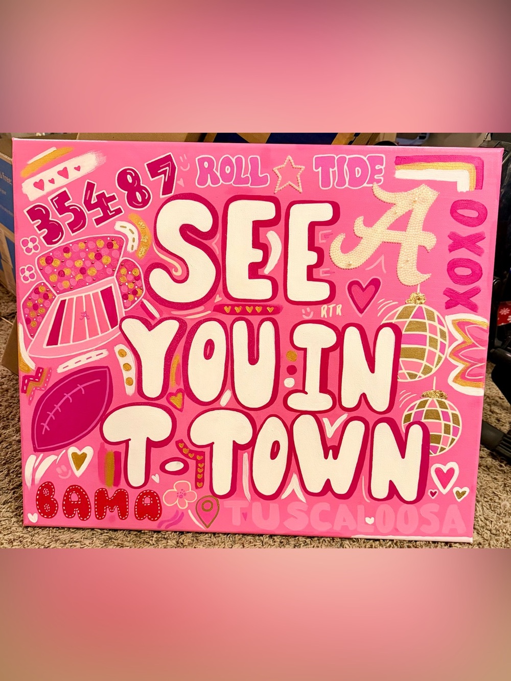 See You in T-Town Pink Wall Art by